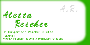 aletta reicher business card
